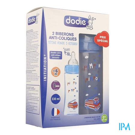 Dodie Tétine Ronde 3 Vitesses Anti-colique +6mois X2